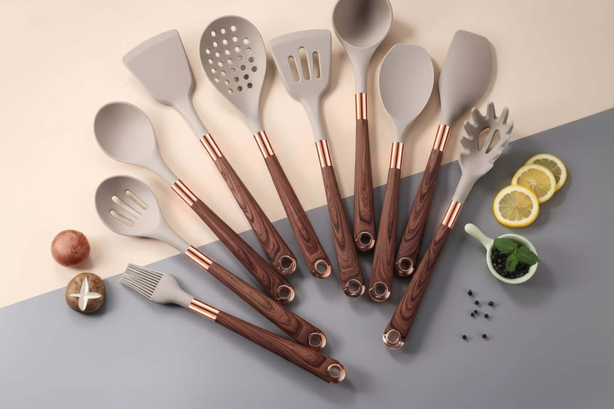 10-Piece Silicone Kitchen Utensil Set for Non-Stick Cookware