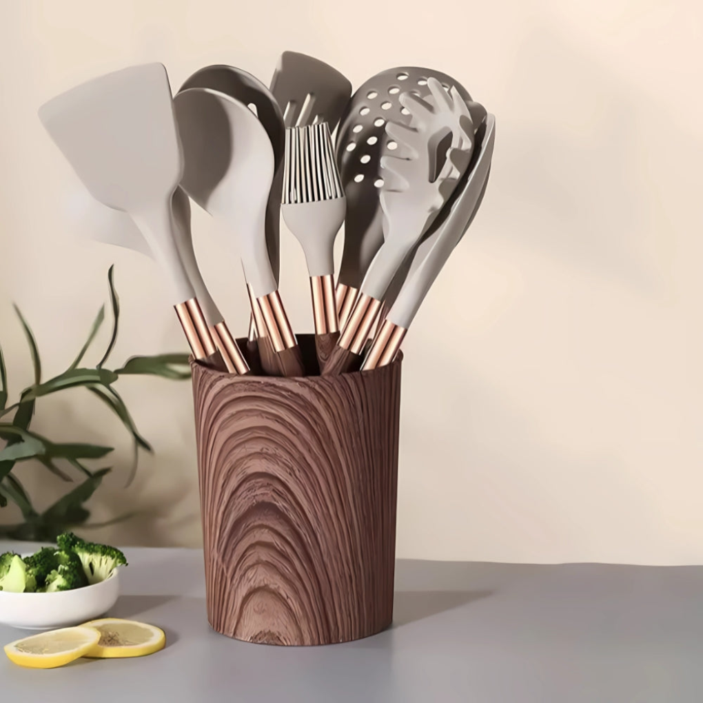 10-Piece Silicone Kitchen Utensil Set for Non-Stick Cookware