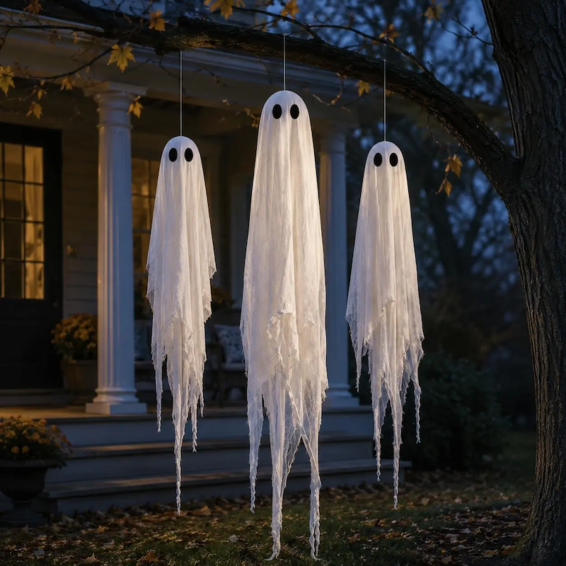 Hanging Ghost Halloween Decorations – Pre-Assembled Outdoor
