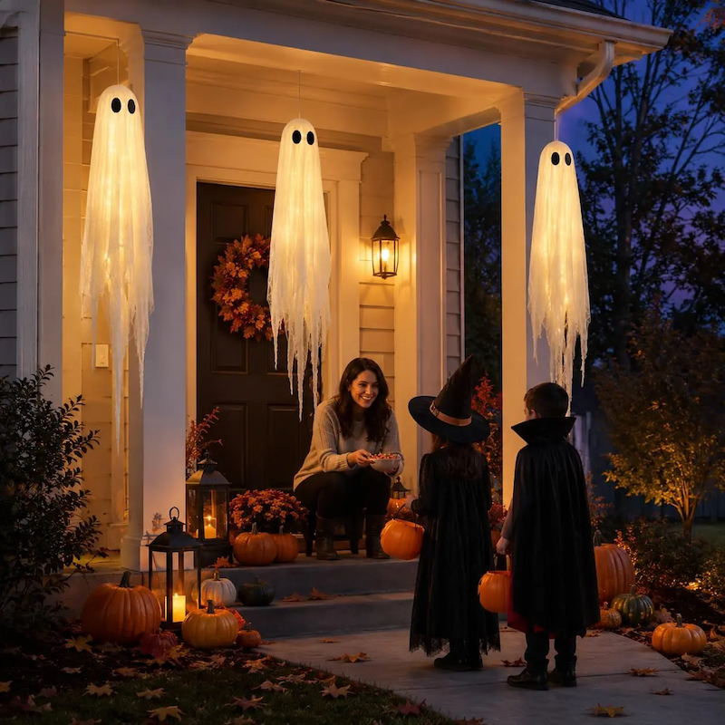 Hanging Ghost Halloween Decorations – Pre-Assembled Outdoor