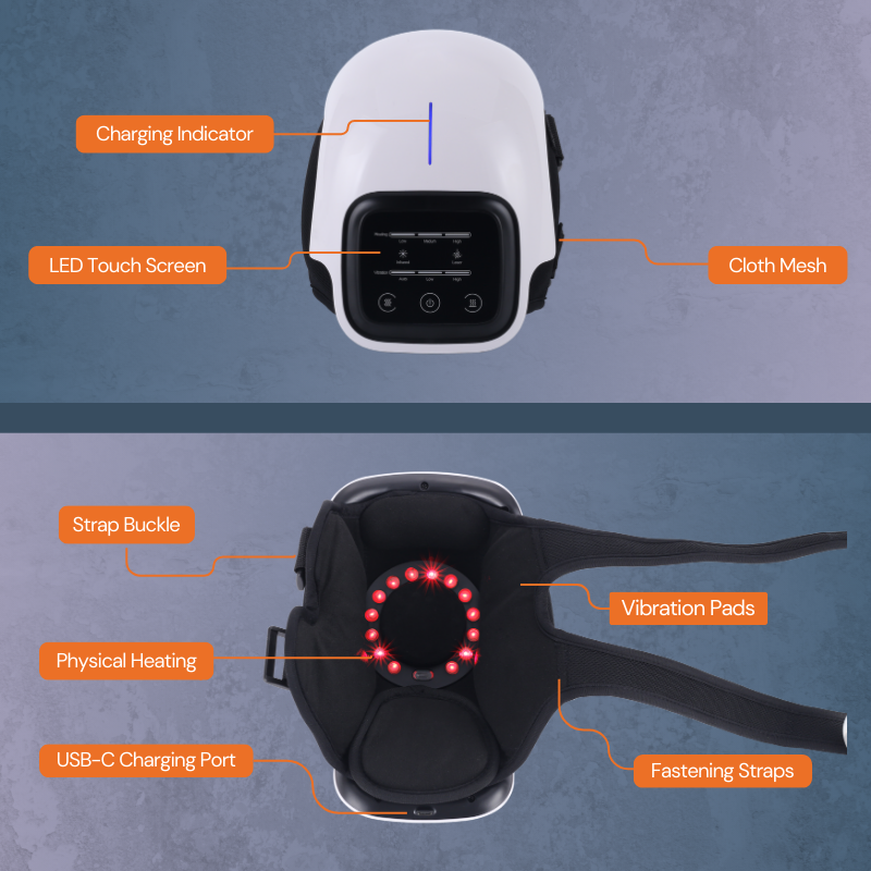 Infrared Knee Massager with Heat & Vibration Therapy