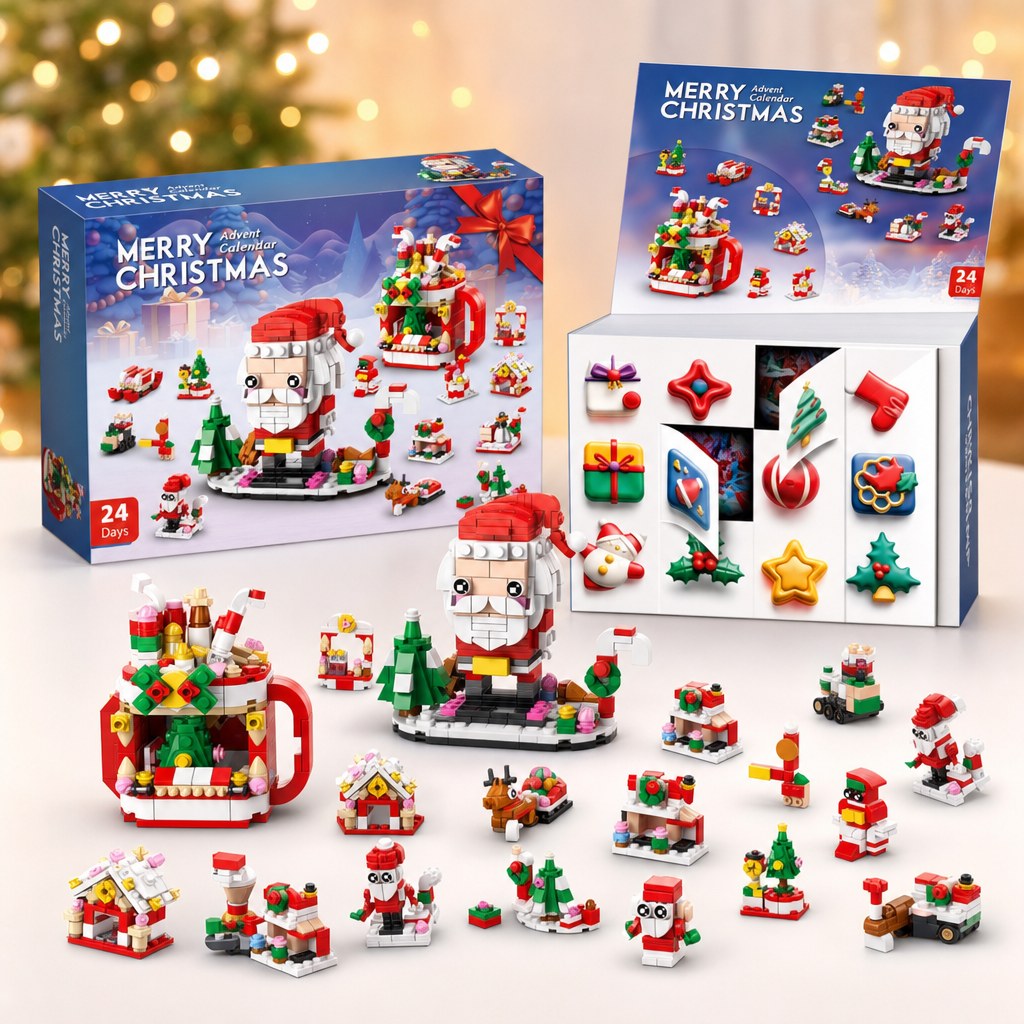 12-Day Christmas Advent Calendar – 14 Brick Builds Multi-Colour