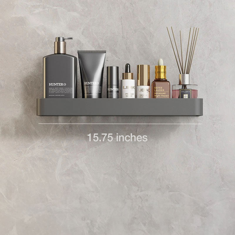 Self-Adhesive Bathroom Shelf with Towel Holder – No Drilling