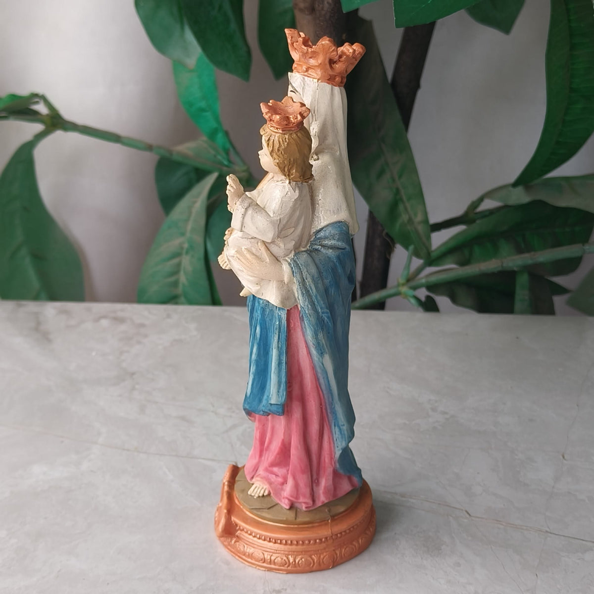 Madonna and Child Resin Ornament – Sacred Faith Desktop Decor
