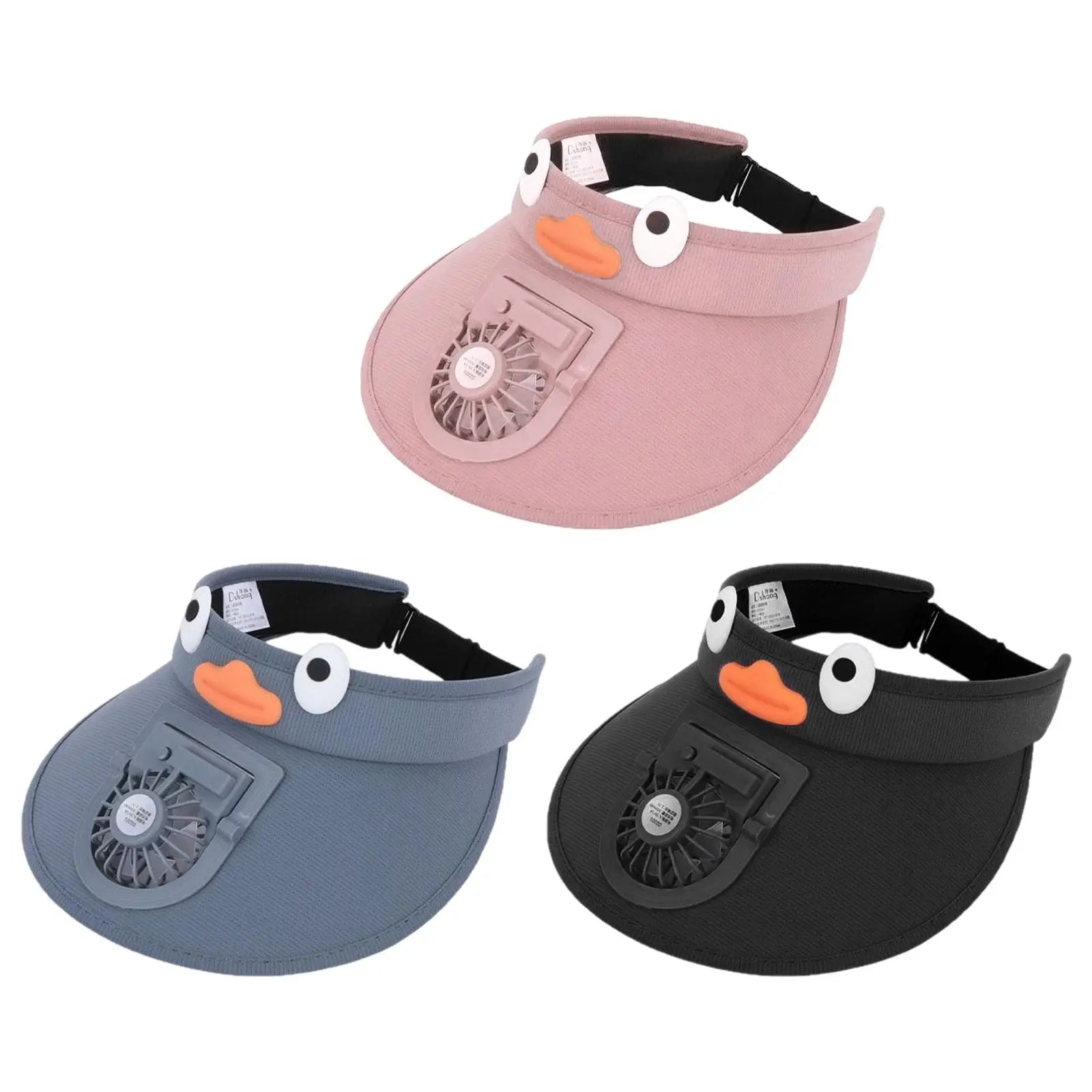 Kids Sun Visor Hat with Built-in Cooling Fan – UV Protection