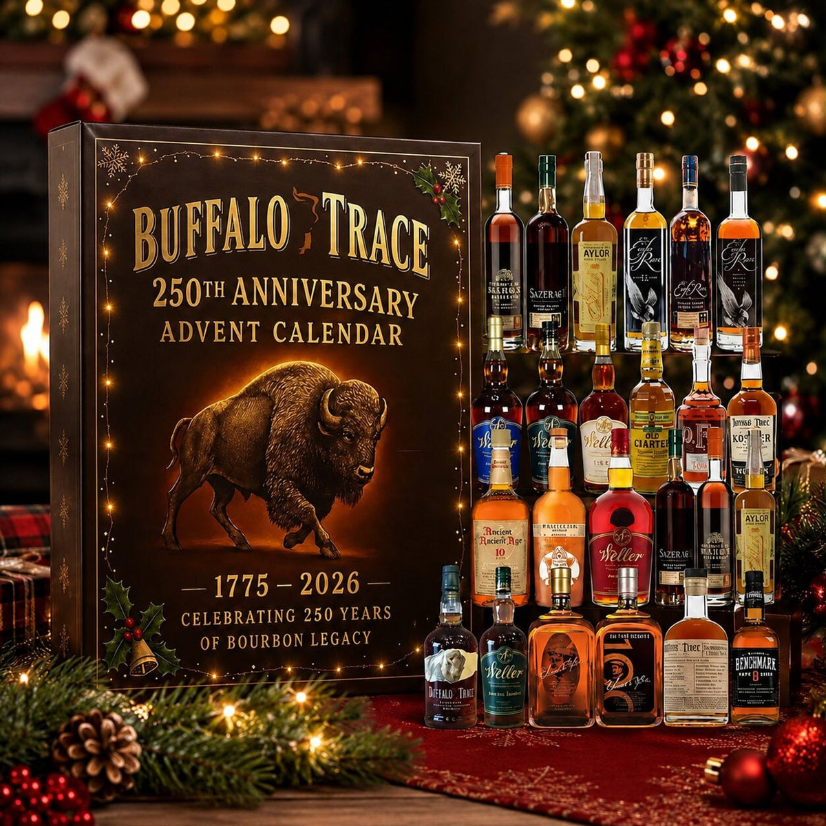 Whisky Bottle Advent Calendar 24 Doors Non-Alcoholic Design
