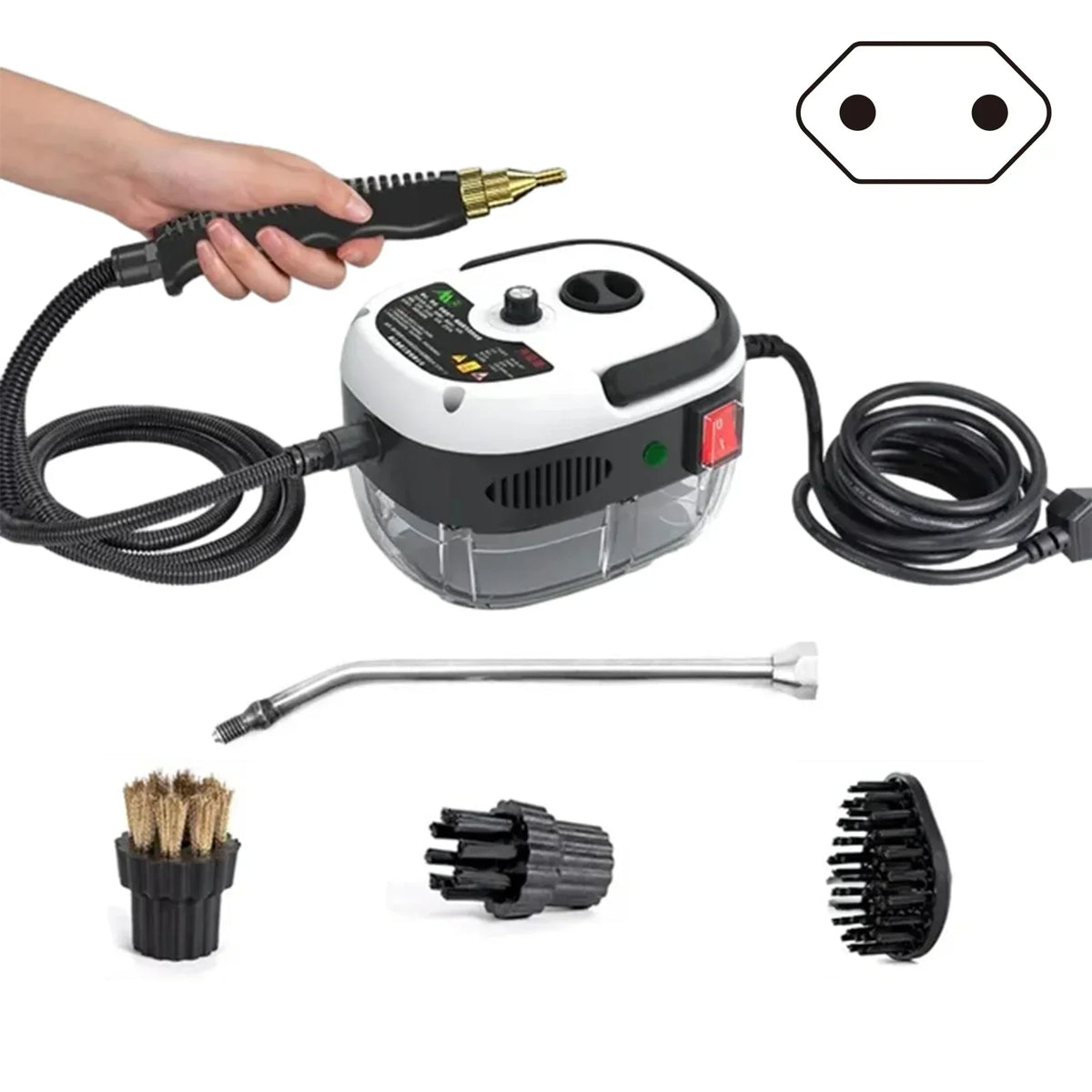 2500W High-Pressure Steam Cleaner with 6 Settings