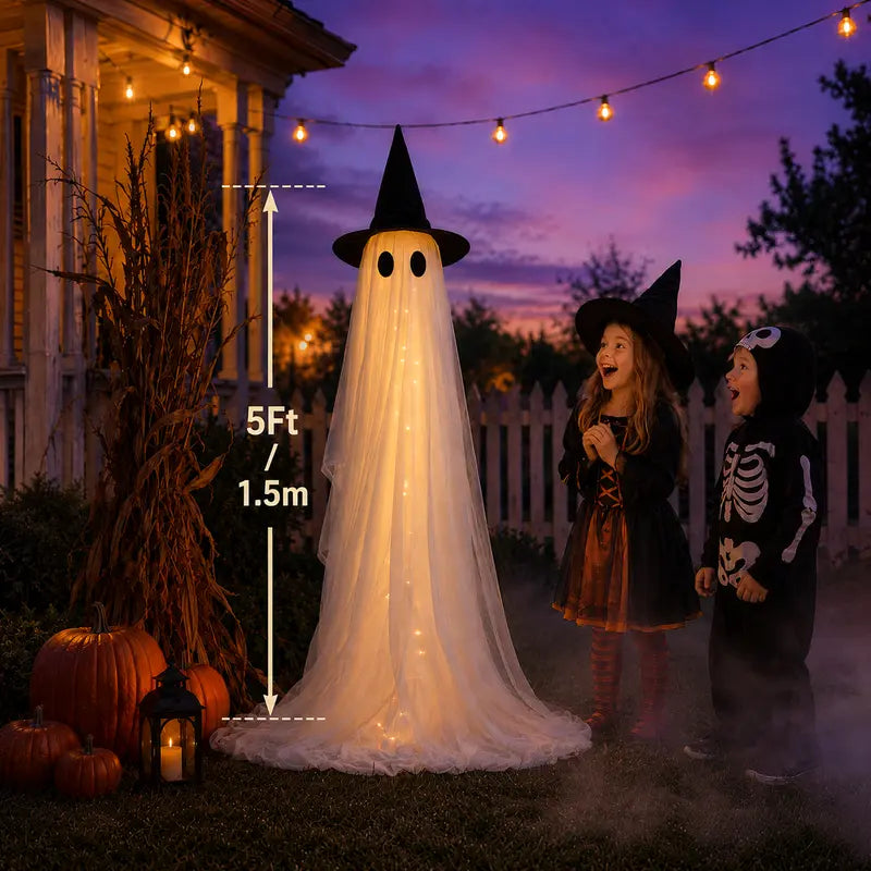 Outdoor Halloween Ghost Lights with Remote Control & Timer