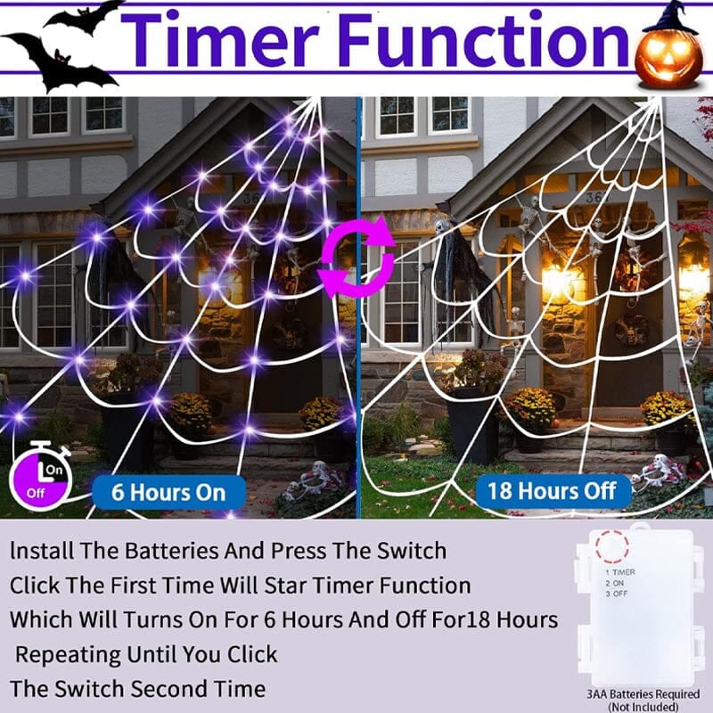 Spider Web Hanging Light | Halloween & Gothic Room Decor