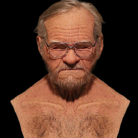 Silicone Elderly Mask – Hyper Realistic Old Man Halloween Costume