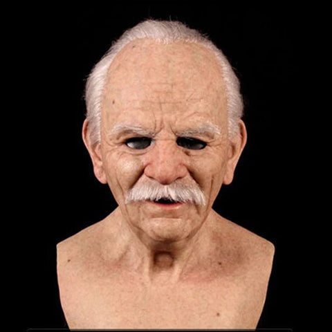 Silicone Elderly Mask – Hyper Realistic Old Man Halloween Costume