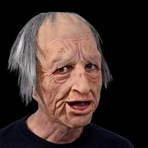 Silicone Elderly Mask – Hyper Realistic Old Man Halloween Costume