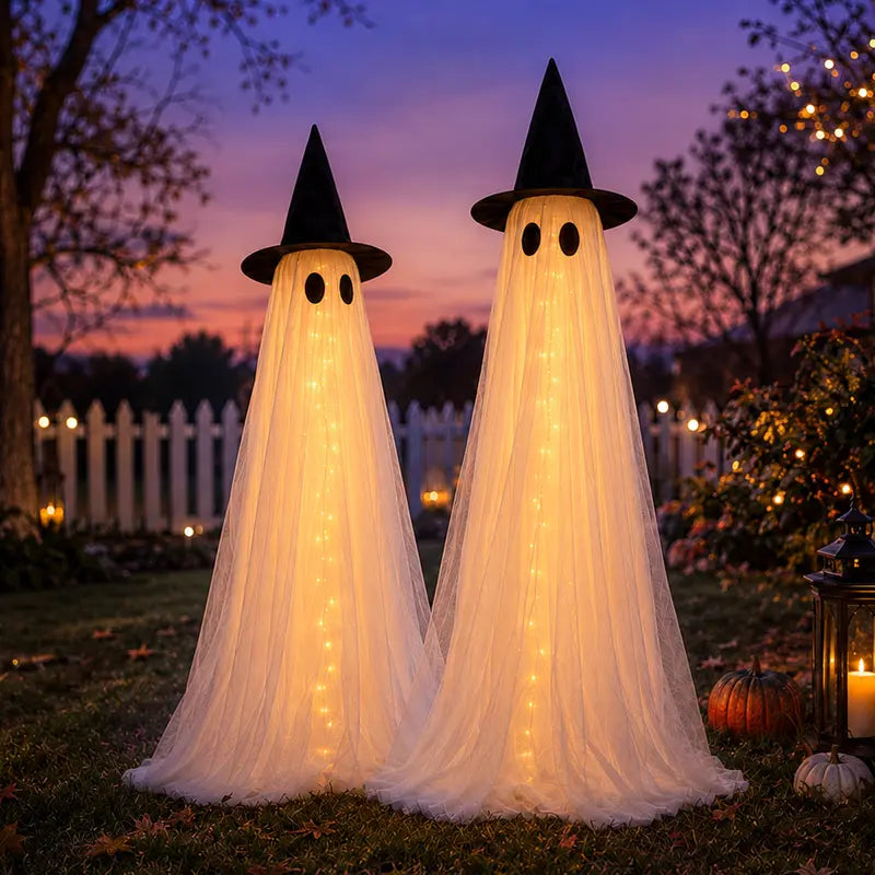Outdoor Halloween Ghost Lights with Remote Control & Timer