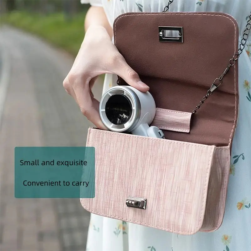 Portable Handheld Fan with LCD Display | 5 Speed Turbo Cooling