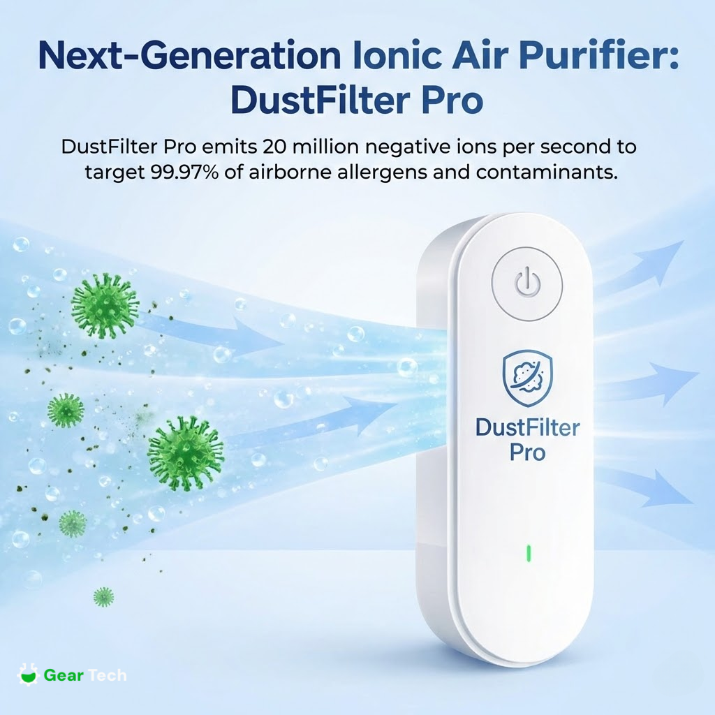Ionic Air Purifier for Home Dust & Allergens | Filter-Free