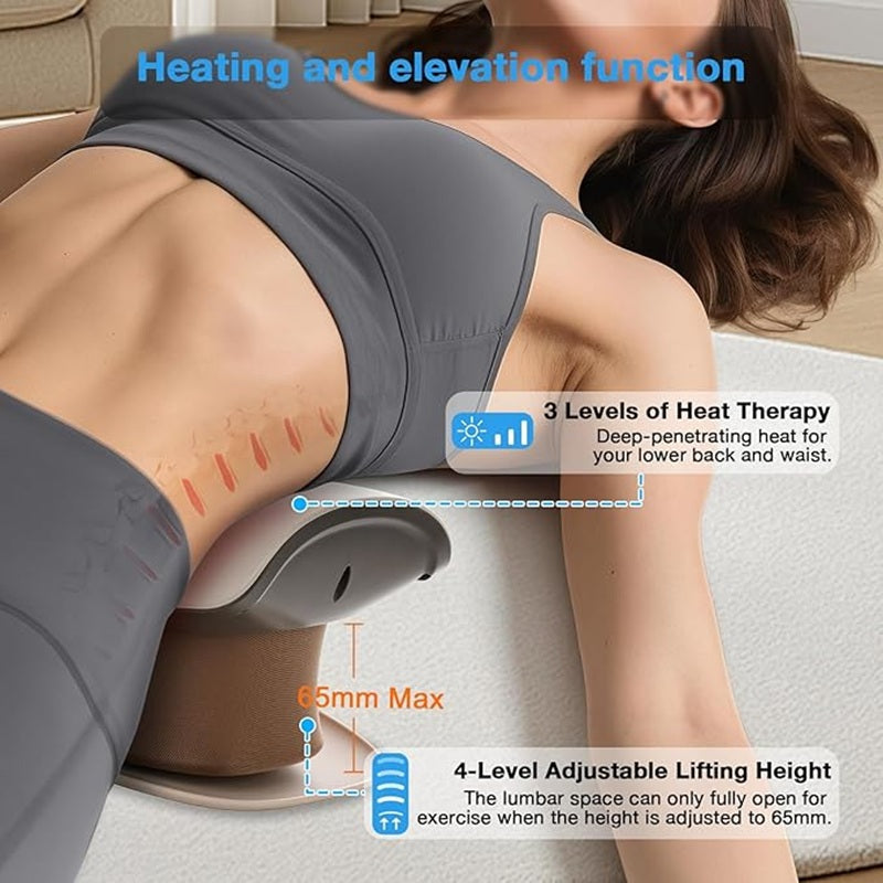 Lumbar Massager with Heat Therapy & Dynamic Traction Relief