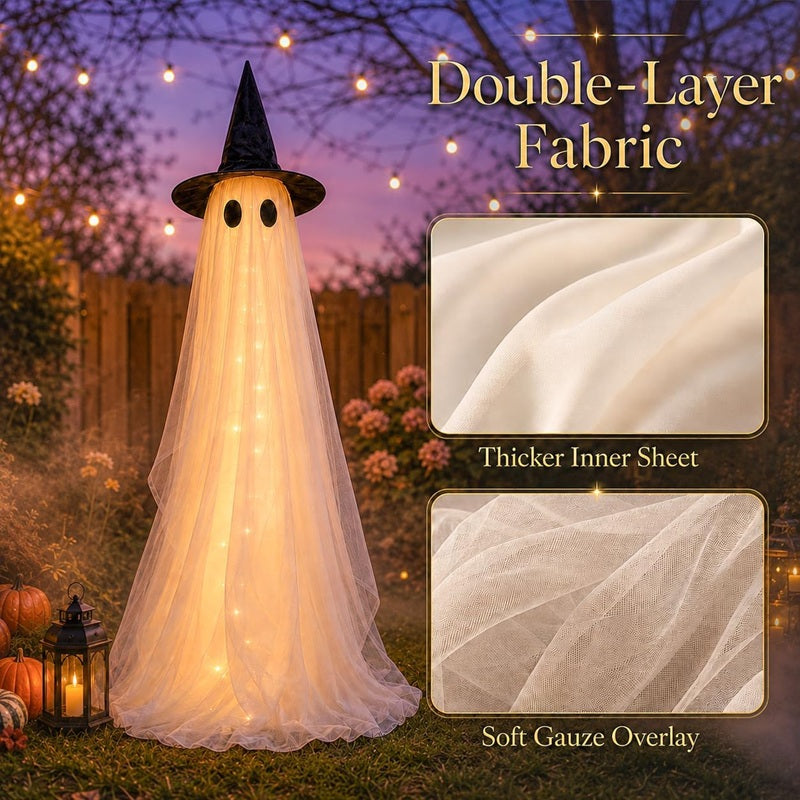 Outdoor Halloween Ghost Lights with Remote Control & Timer