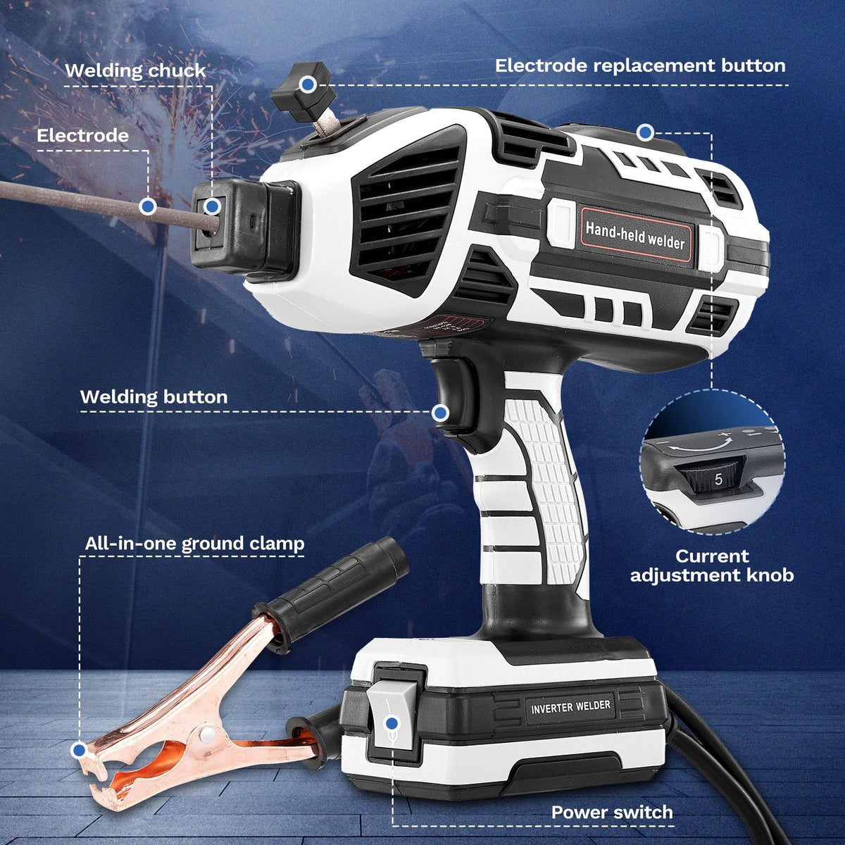 110V Portable Welding Machine with Inverter Technology