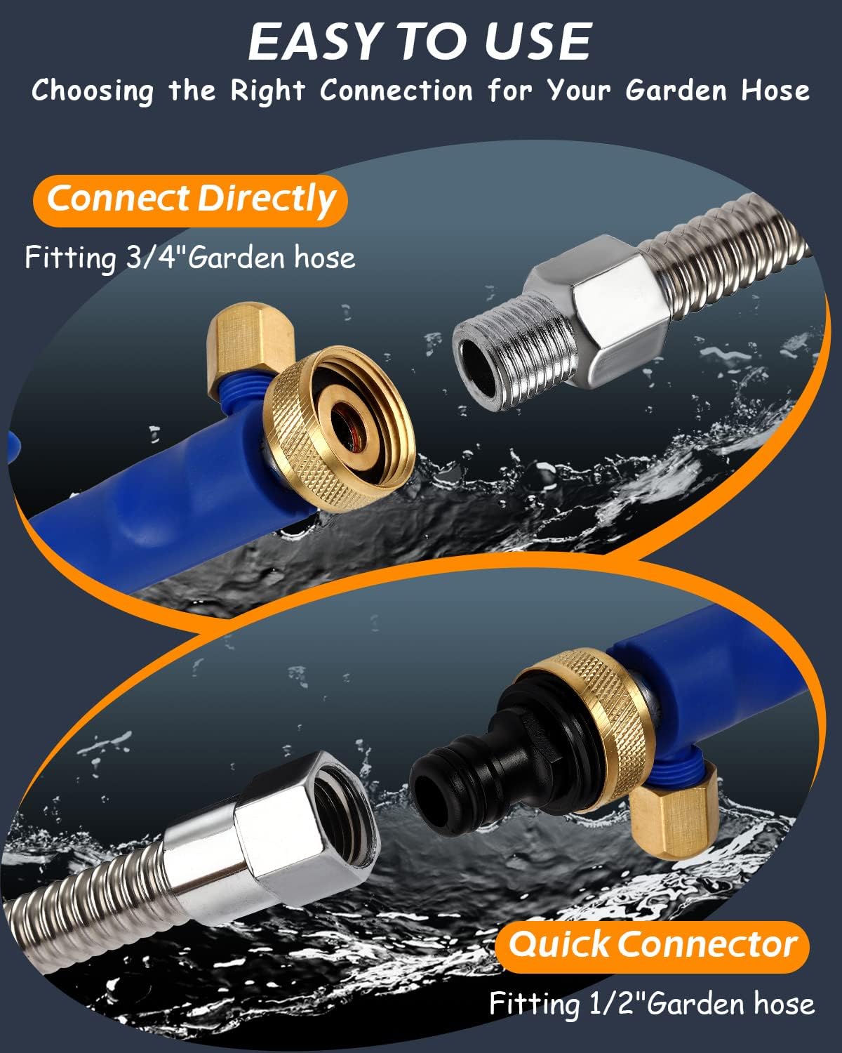 High-Pressure Washer Spray Nozzle for Garden Hose – 2 Nozzles