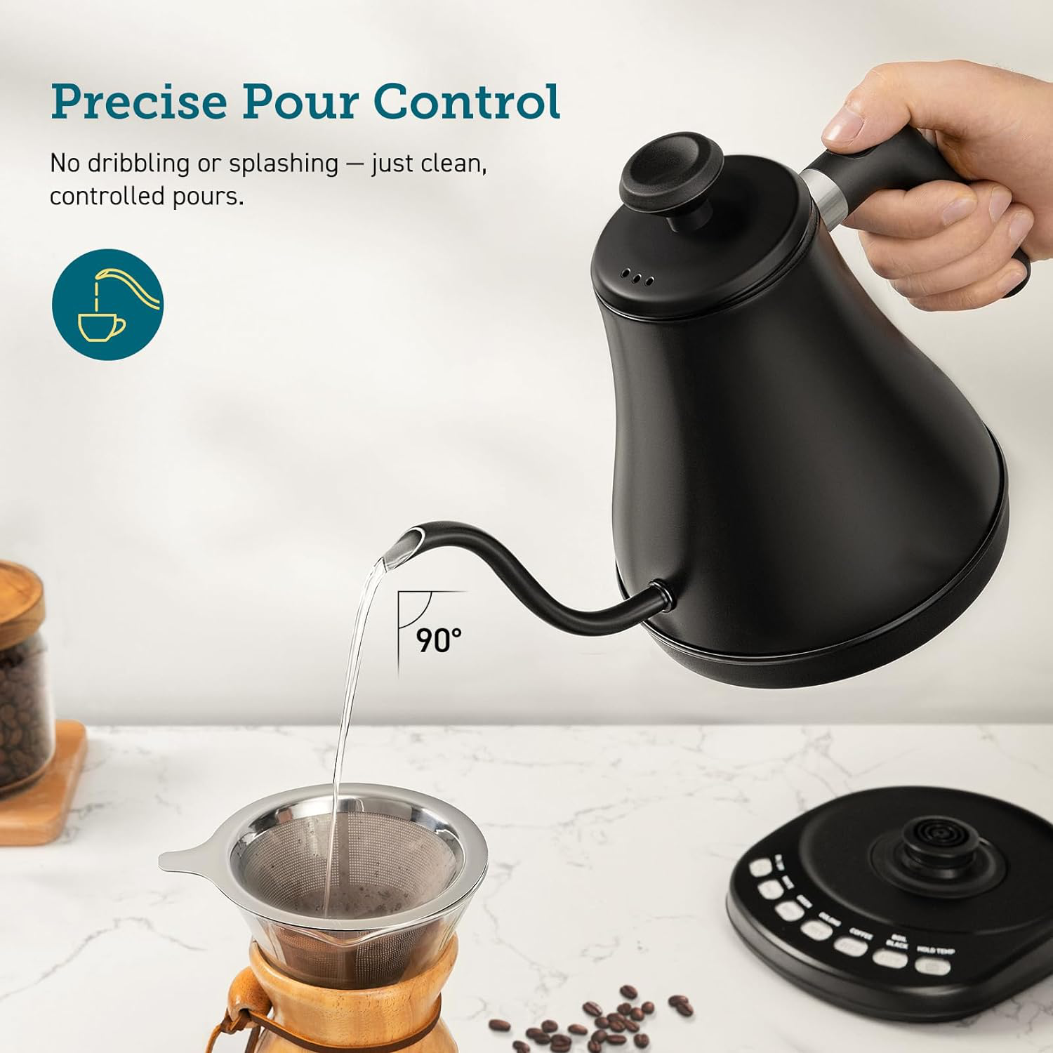 Belro Electric Gooseneck Kettle with Temperature Control