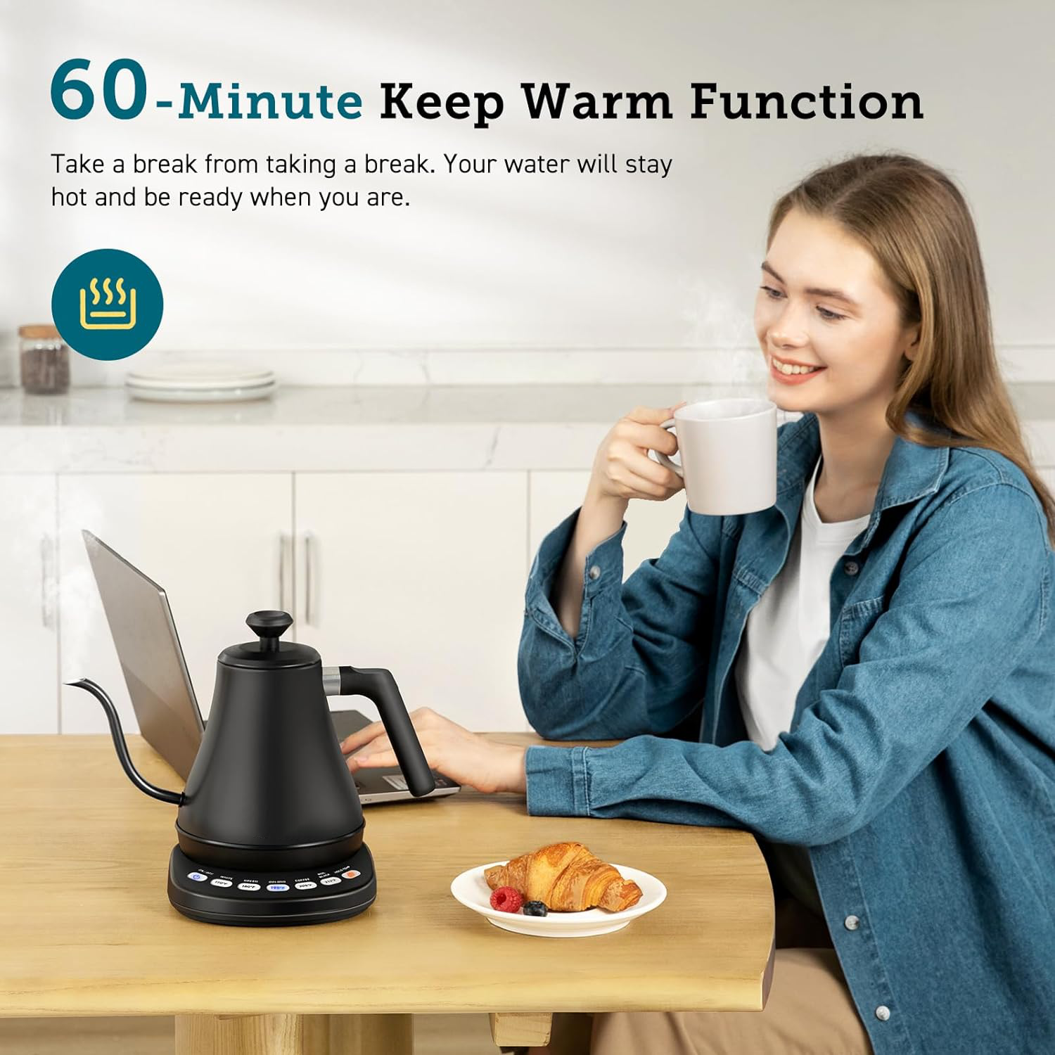 Belro Electric Gooseneck Kettle with Temperature Control