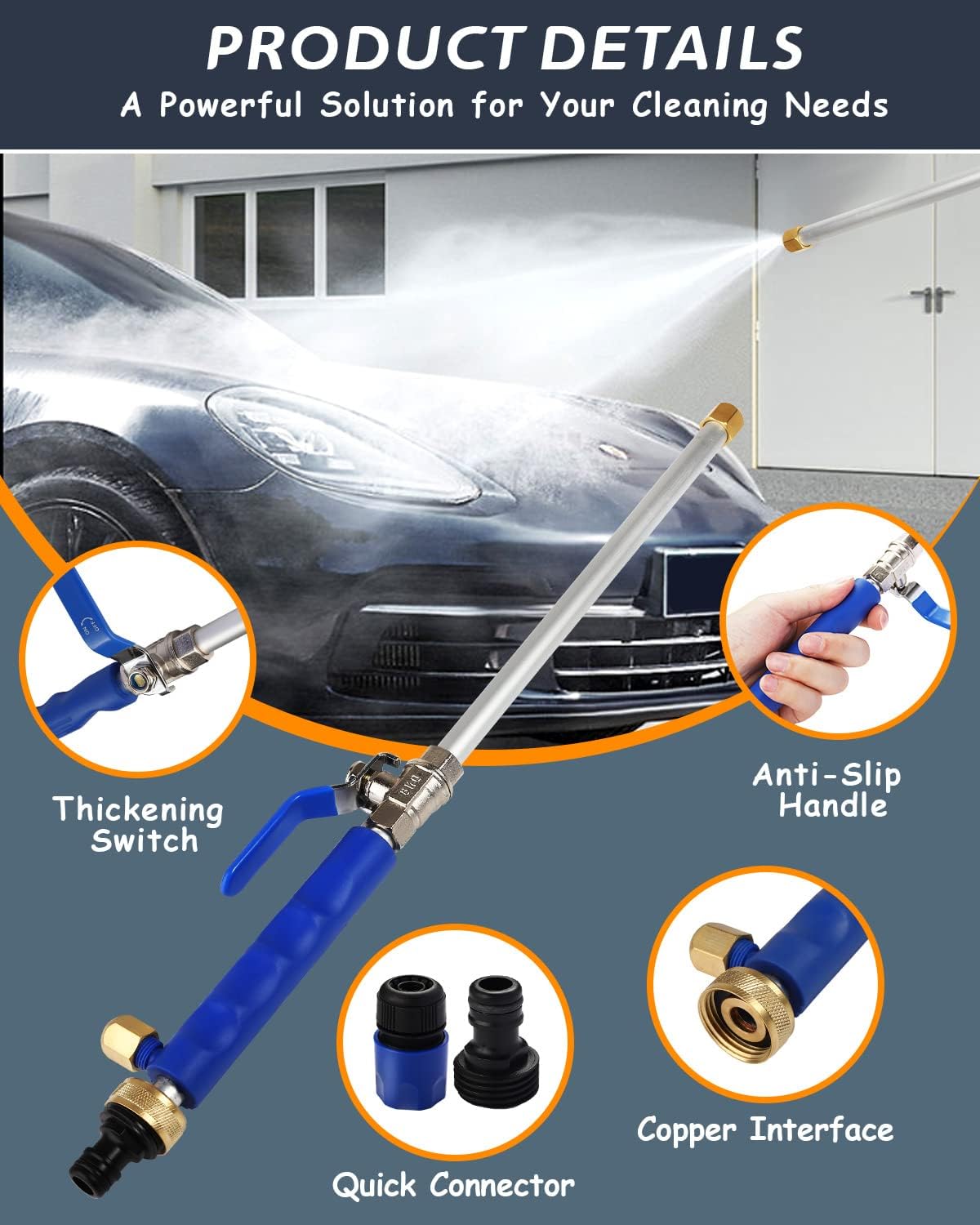High-Pressure Washer Spray Nozzle for Garden Hose – 2 Nozzles