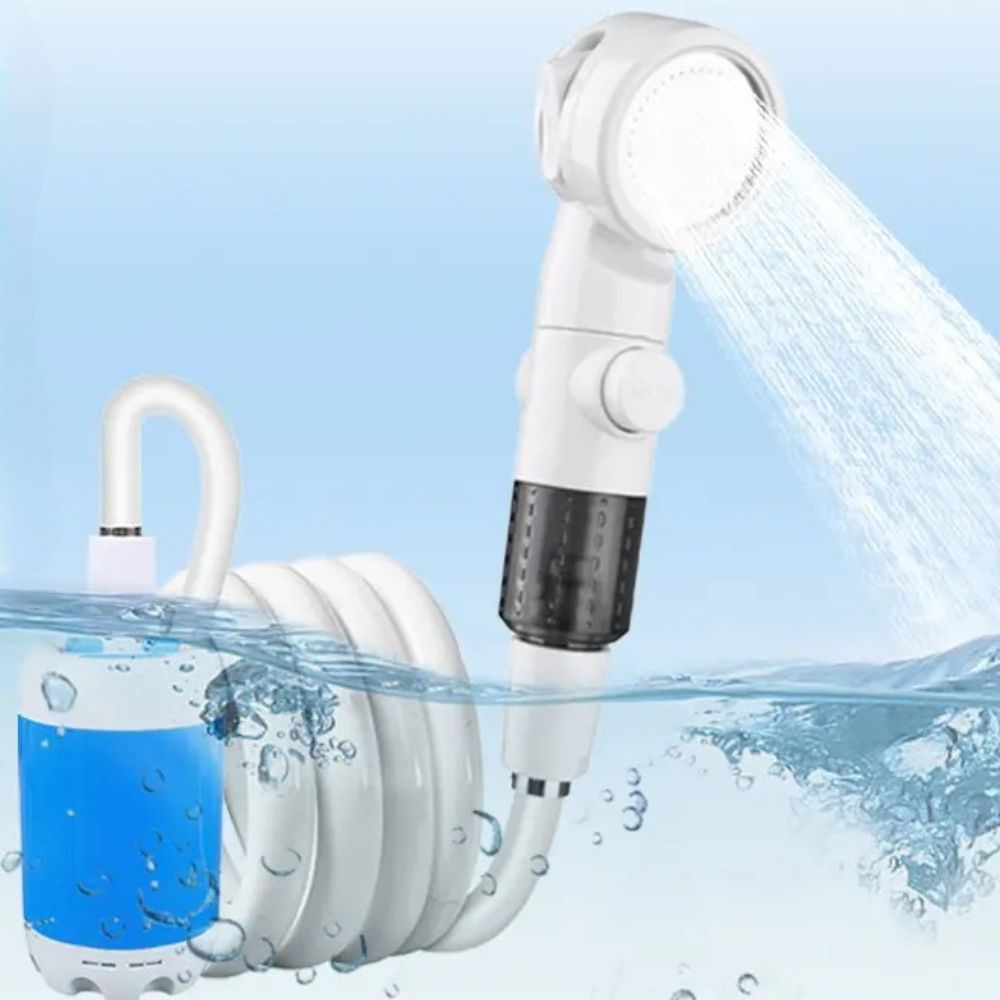 Portable USB Rechargeable Water Pump Shower – Camping & Outdoor