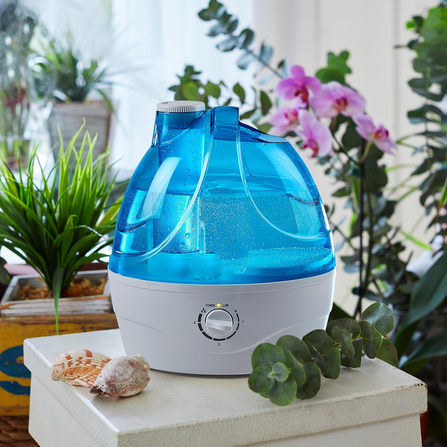 Cool Mist Humidifier with Auto Shut-Off & 2.2L Tank