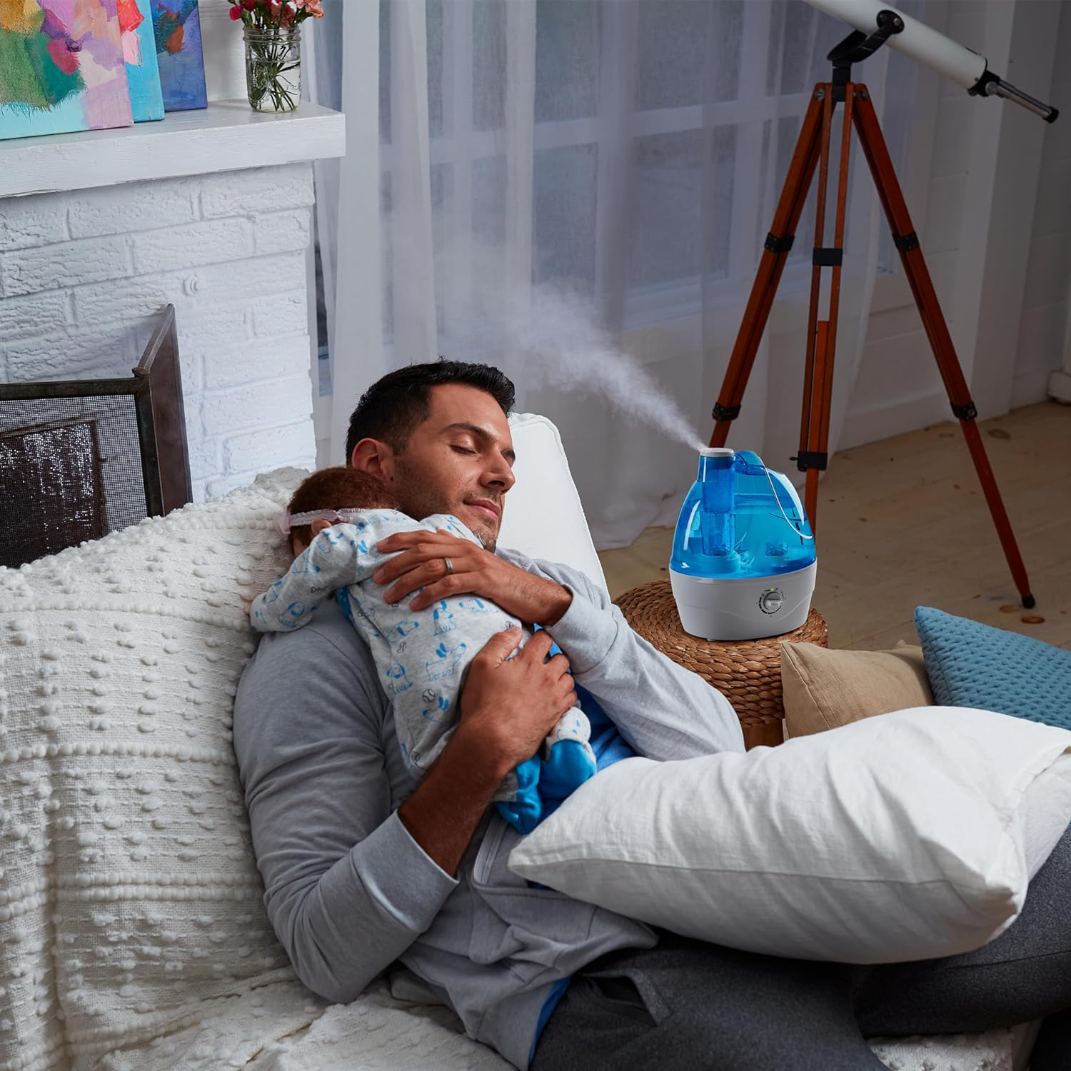 Cool Mist Humidifier with Auto Shut-Off & 2.2L Tank