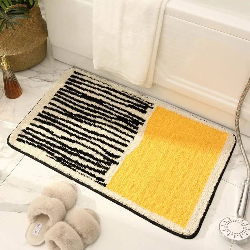 Retro Bath Mat – Anti-Slip Bathroom Rug for Modern Homes