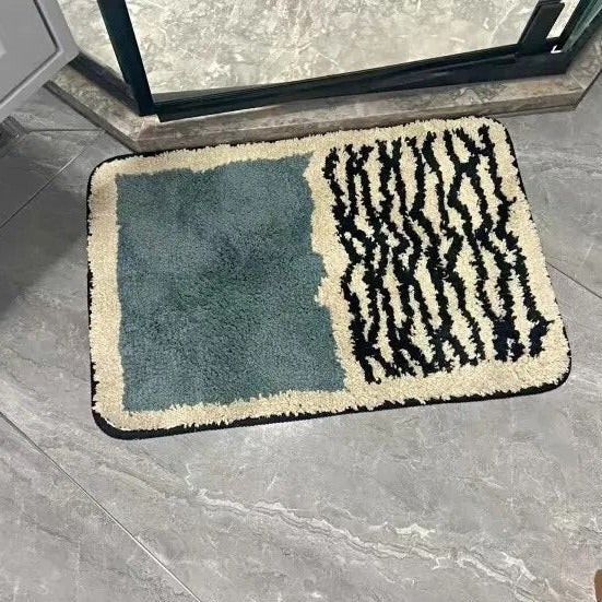 Retro Bath Mat – Anti-Slip Bathroom Rug for Modern Homes