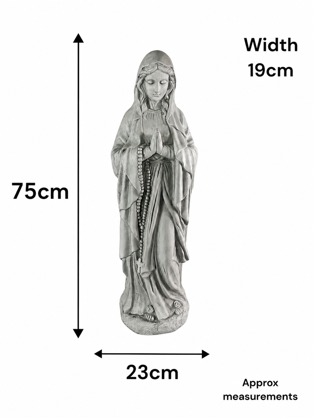 Resin Garden Statue Religious Ornament – Weatherproof Outdoor Décor