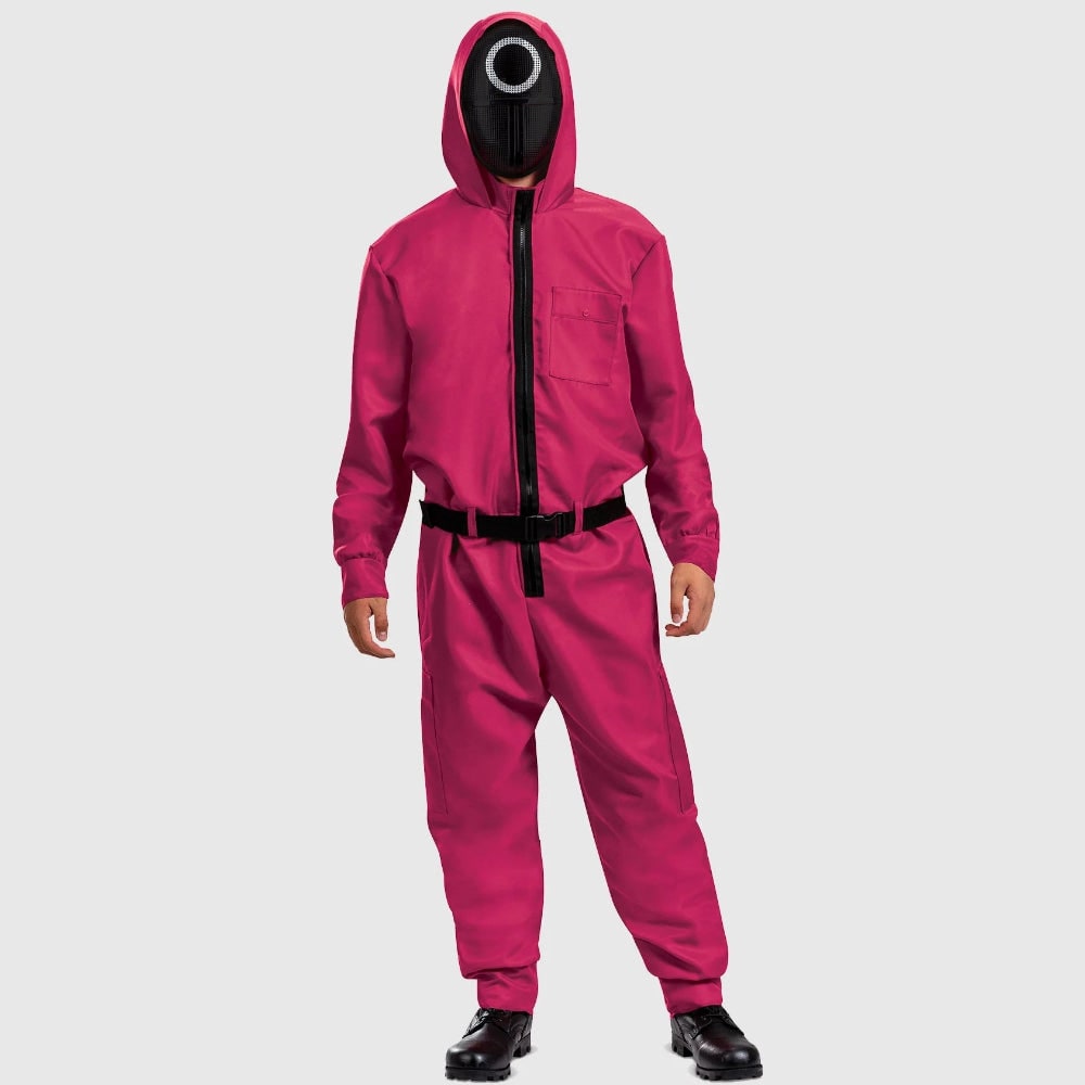 Halloween Jumpsuit Costume with Mask & Belt | Complete Party Outfit