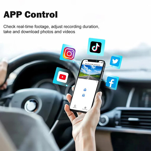 4K Wireless Dash Cam Front and Rear – Full HD Car Security
