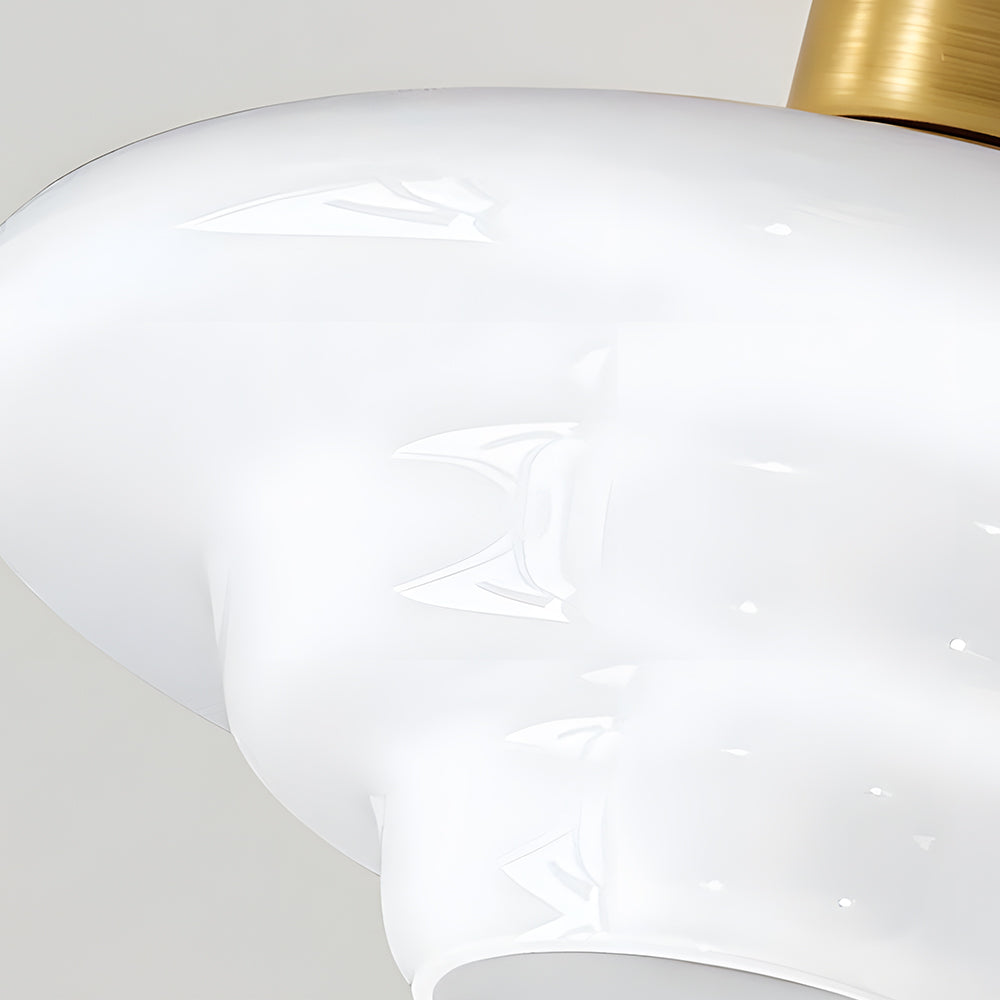 Walnut Wood Ceiling Light Scandinavian Glass E27