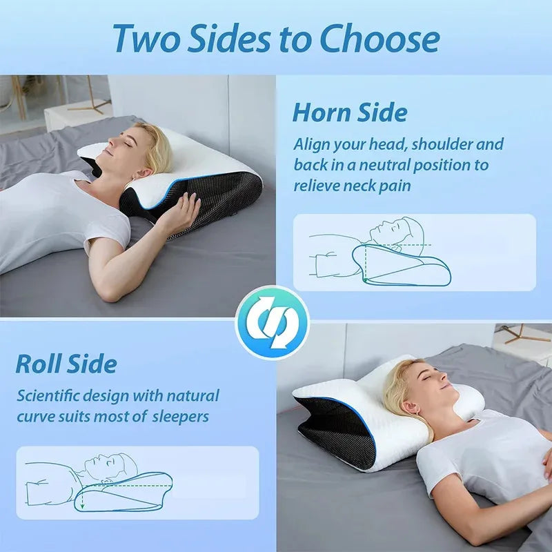Memory Foam Cervical Pillow – Neck Support for Better Sleep