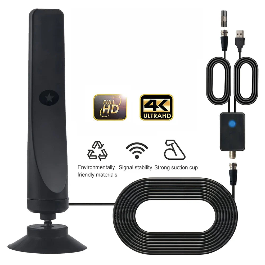 4K Digital TV Antenna with Signal Booster – 50 Mile Range
