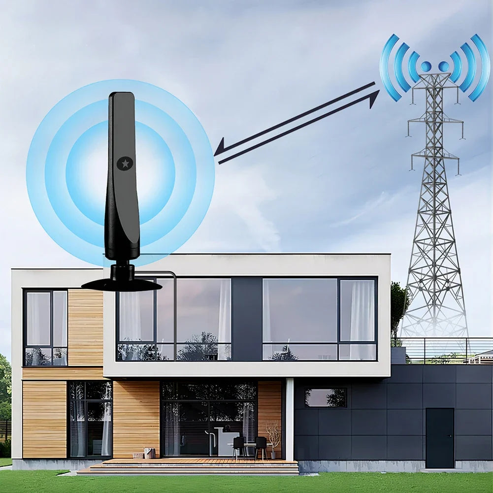 4K Digital TV Antenna with Signal Booster – 50 Mile Range