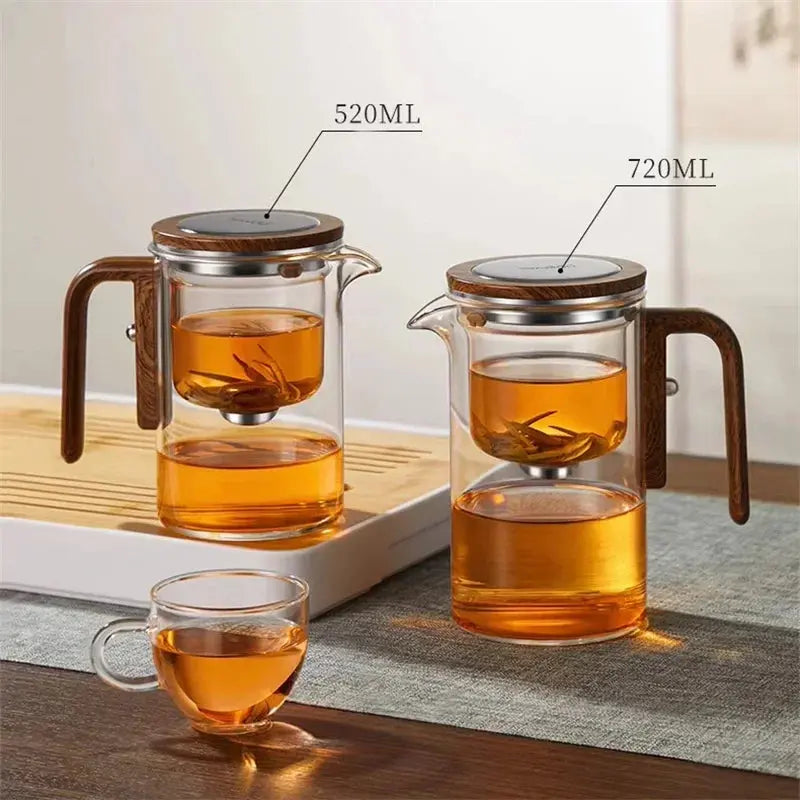 Premium Glass Teapot with Magnetic Infuser | Loose-Leaf Tea Brewing