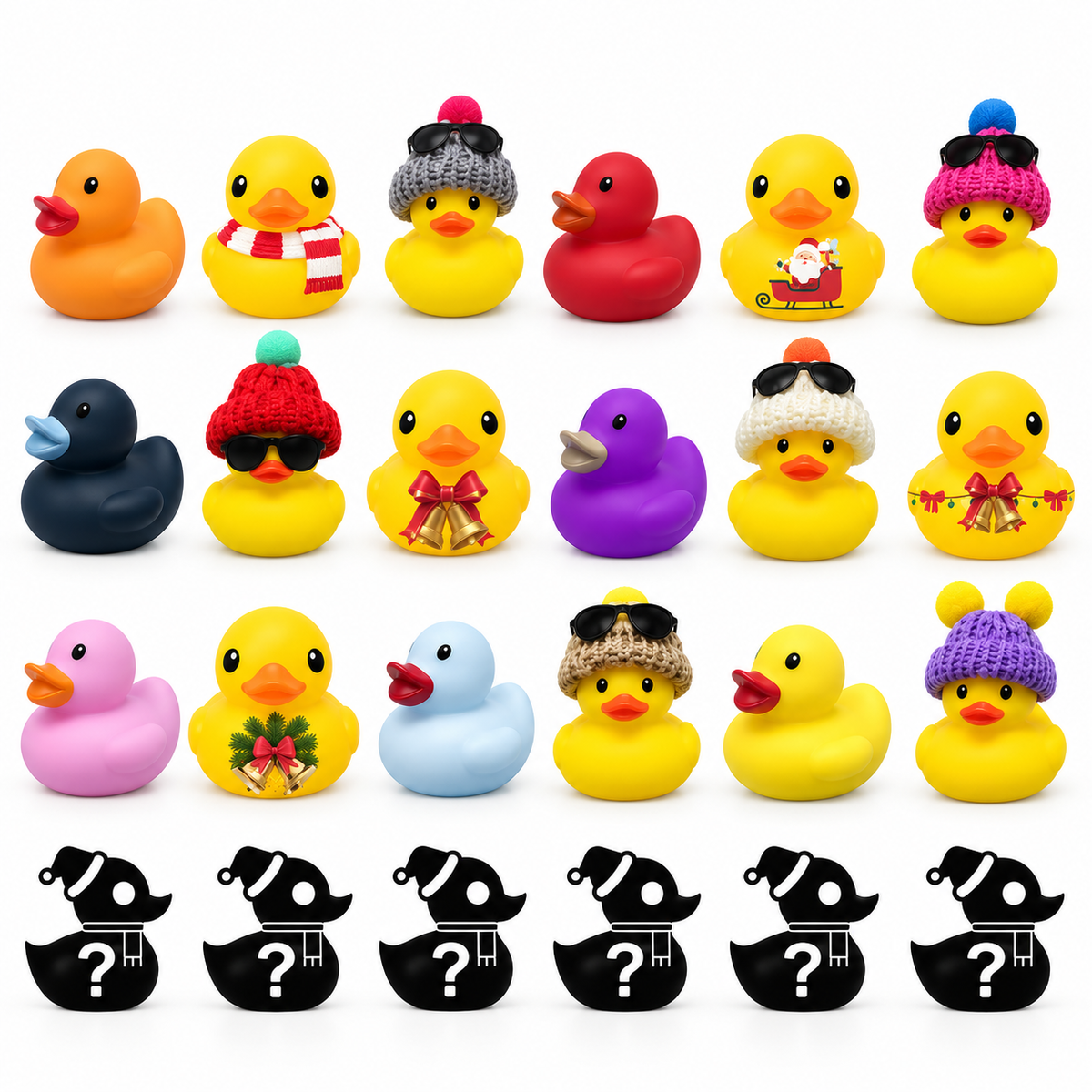 Kids' Advent Calendar with 24 Rubber Animals – Christmas Countdown