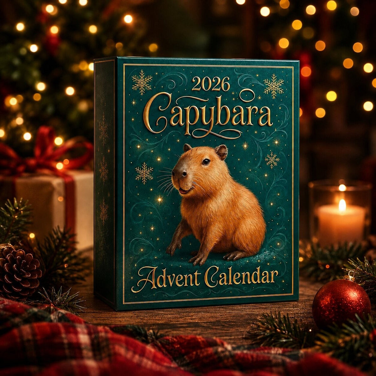 Capybara Advent Calendar 24 Days Christmas Countdown 2026