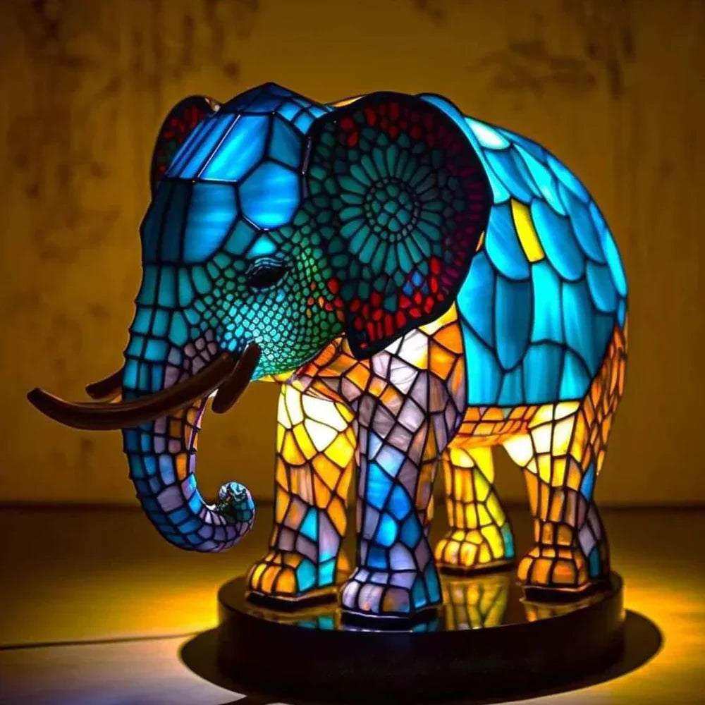 Stained Glass Animal Table Lamp with 20+ Unique Designs