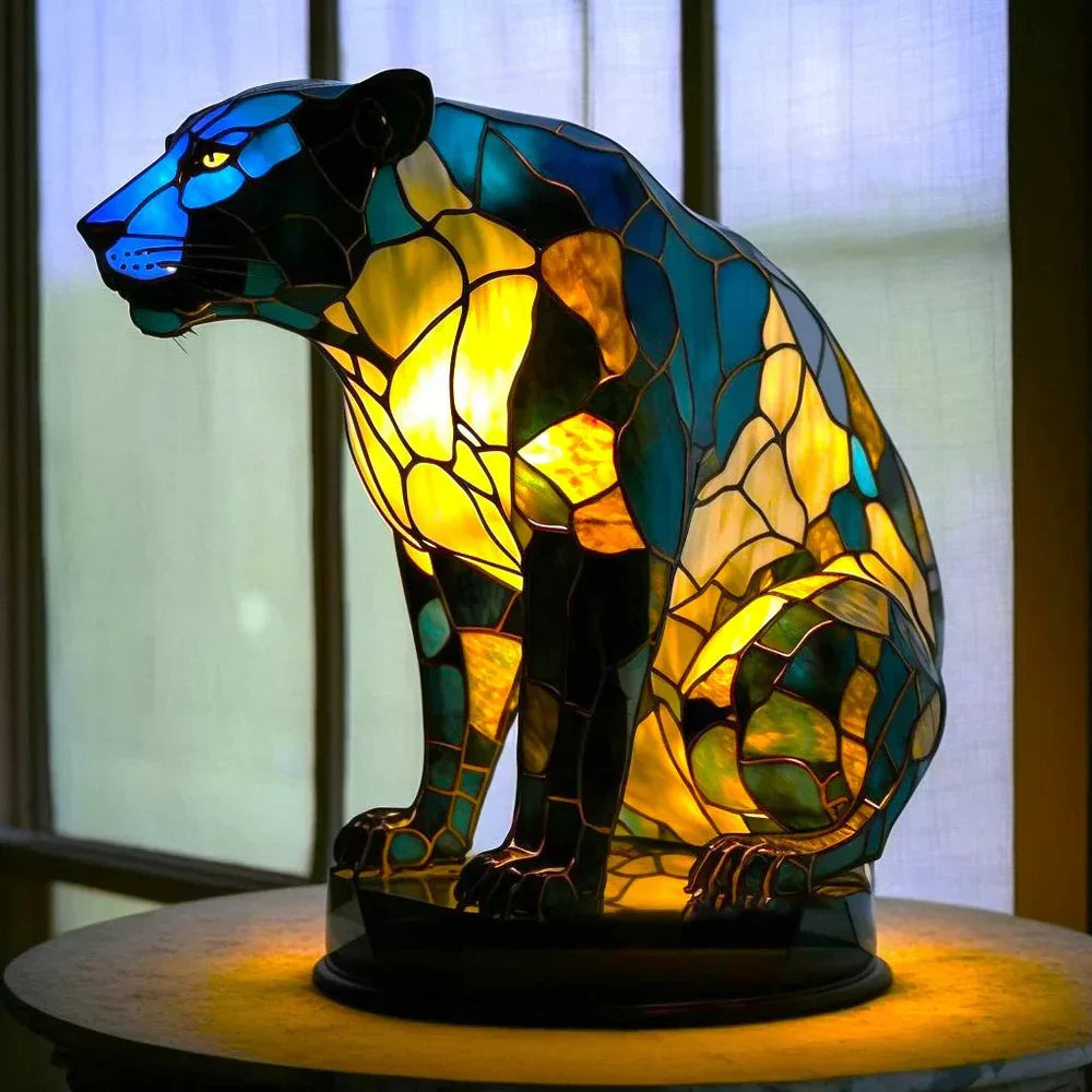 Stained Glass Animal Table Lamp with 20+ Unique Designs