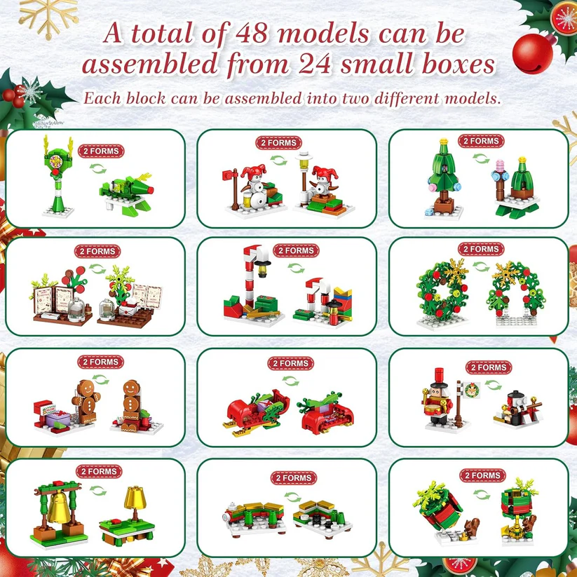Kids' Building Block Advent Calendar – 24 Daily Mini Sets