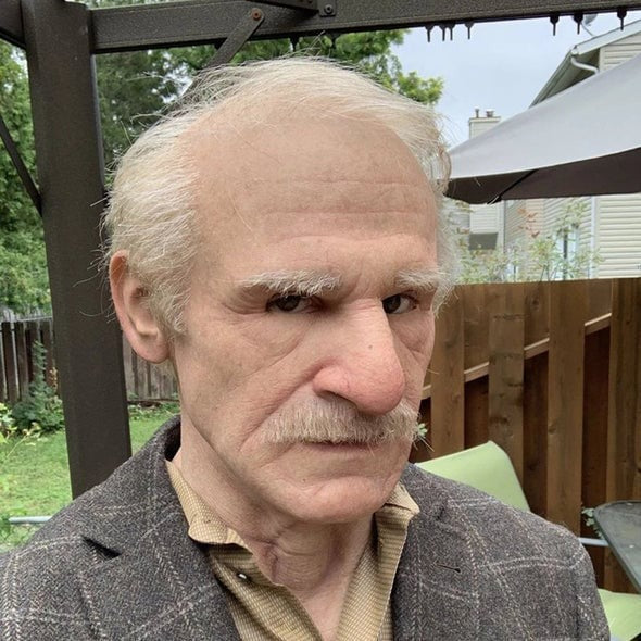 Silicone Elderly Mask – Hyper Realistic Old Man Halloween Costume