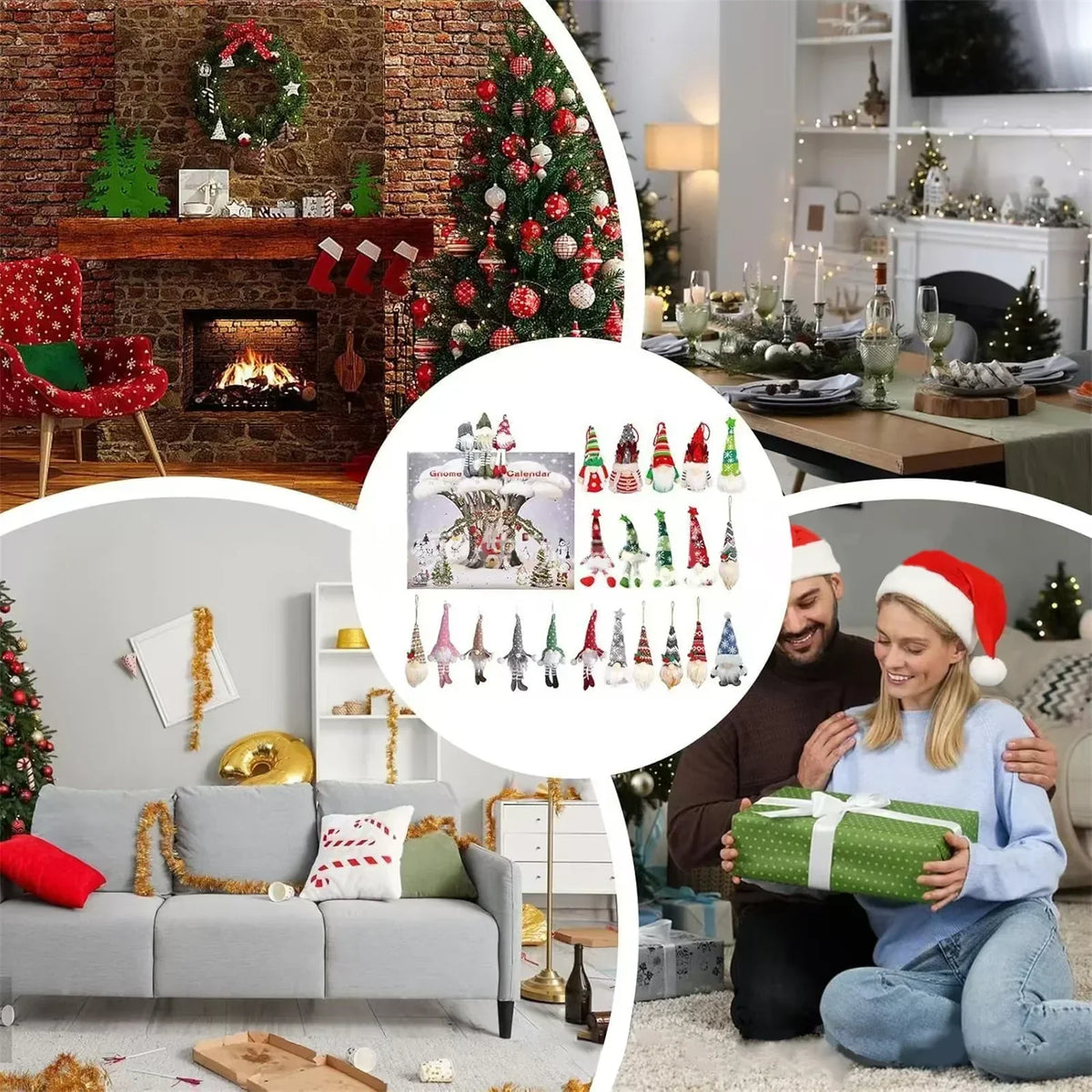 Christmas Gnome Advent Calendar – 24 Handcrafted Figurines Holiday Countdown