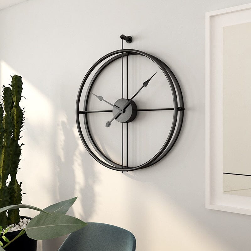 22 Inch Silent Metal Wall Clock – Modern Geometric Design