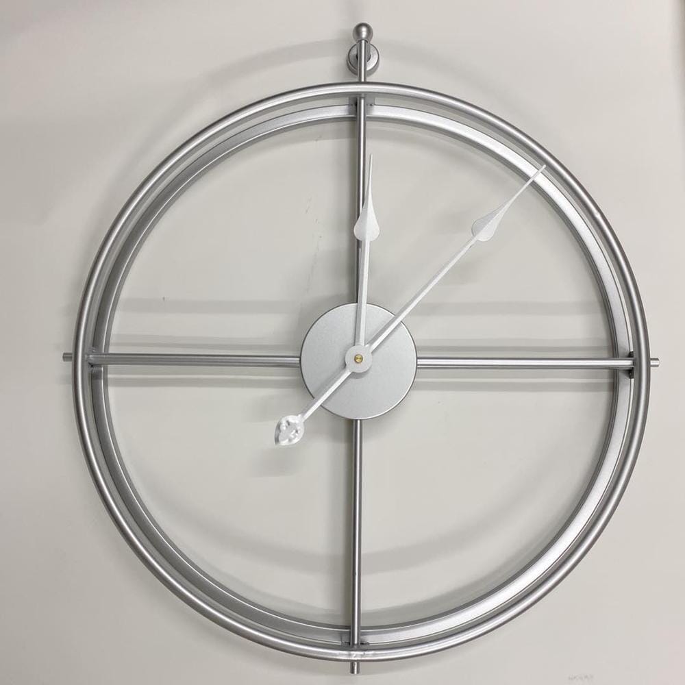22 Inch Silent Metal Wall Clock – Modern Geometric Design