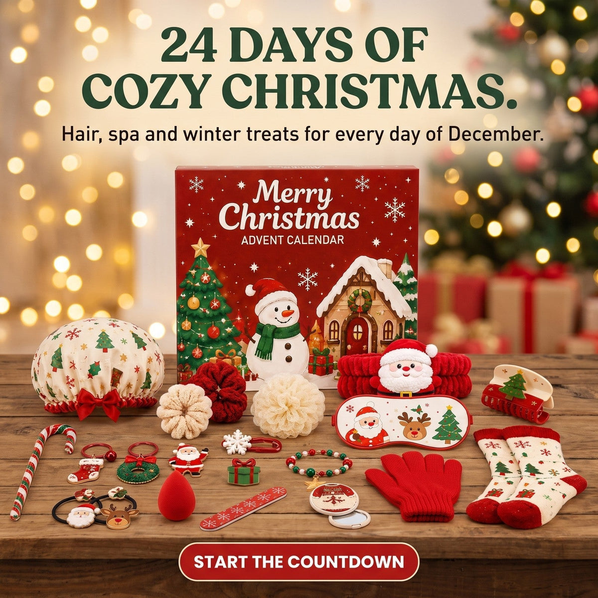Christmas Advent Calendar – 24 Days Hair Spa Beauty Winter Gifts