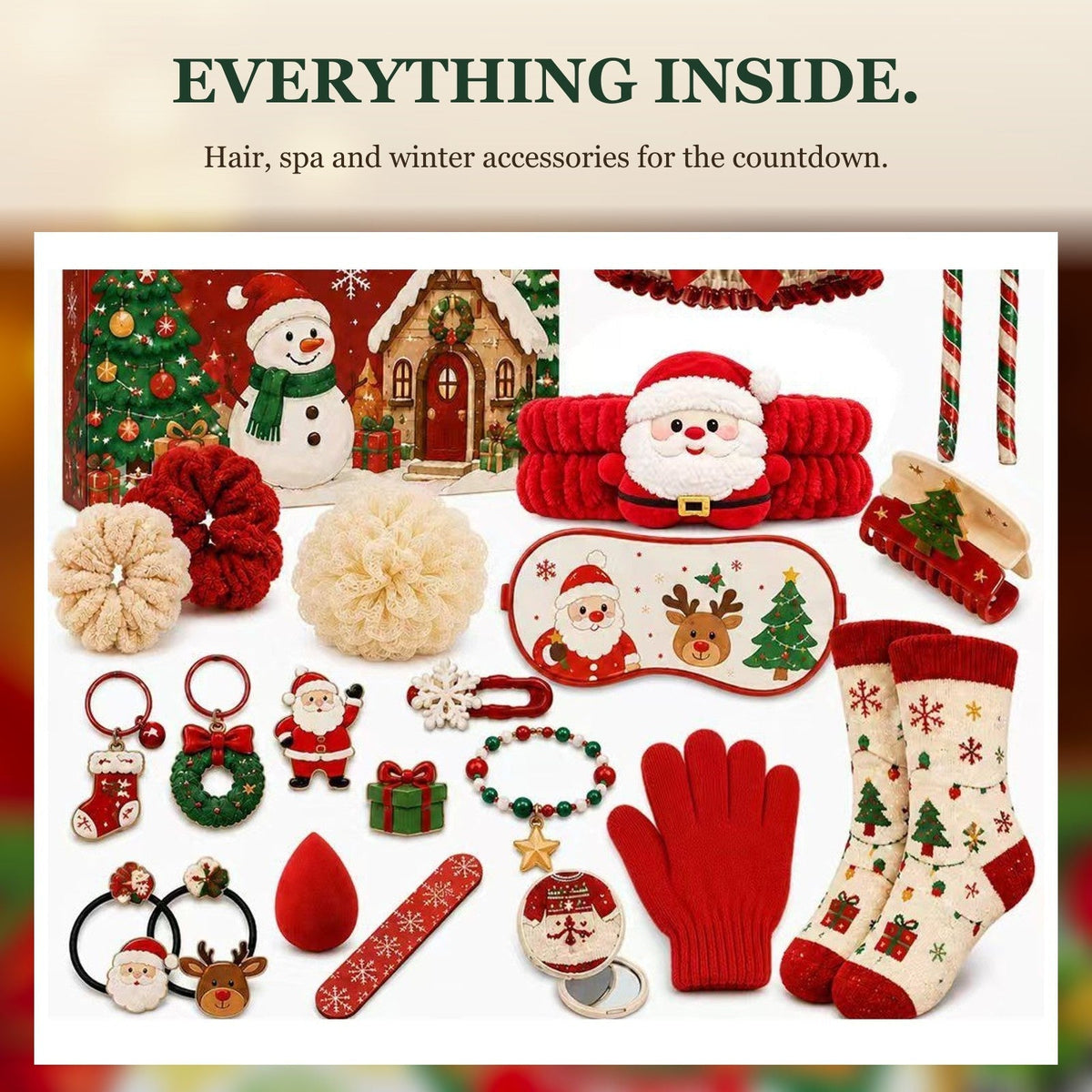 Christmas Advent Calendar – 24 Days Hair Spa Beauty Winter Gifts